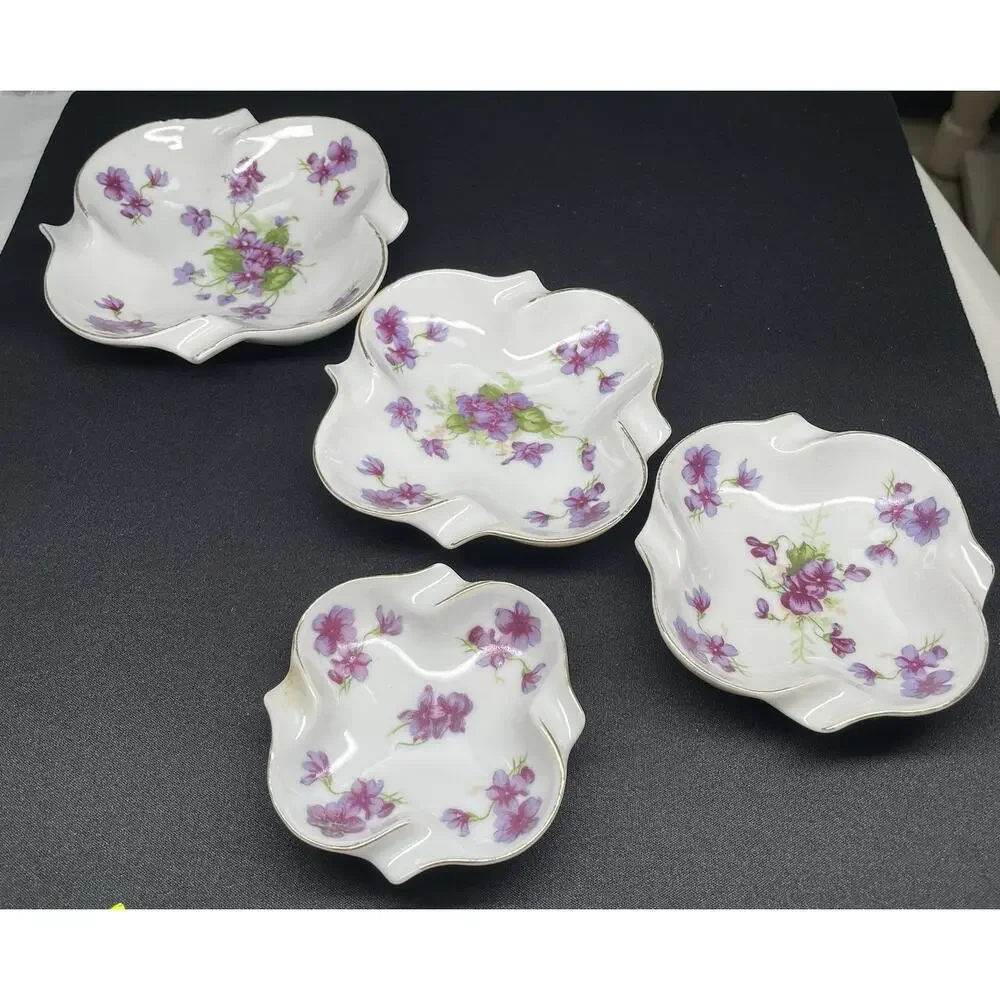 Vintage 1946-52 Lefton China Stacking Nesting Trinket Dishes Set of 4 Rare Find!